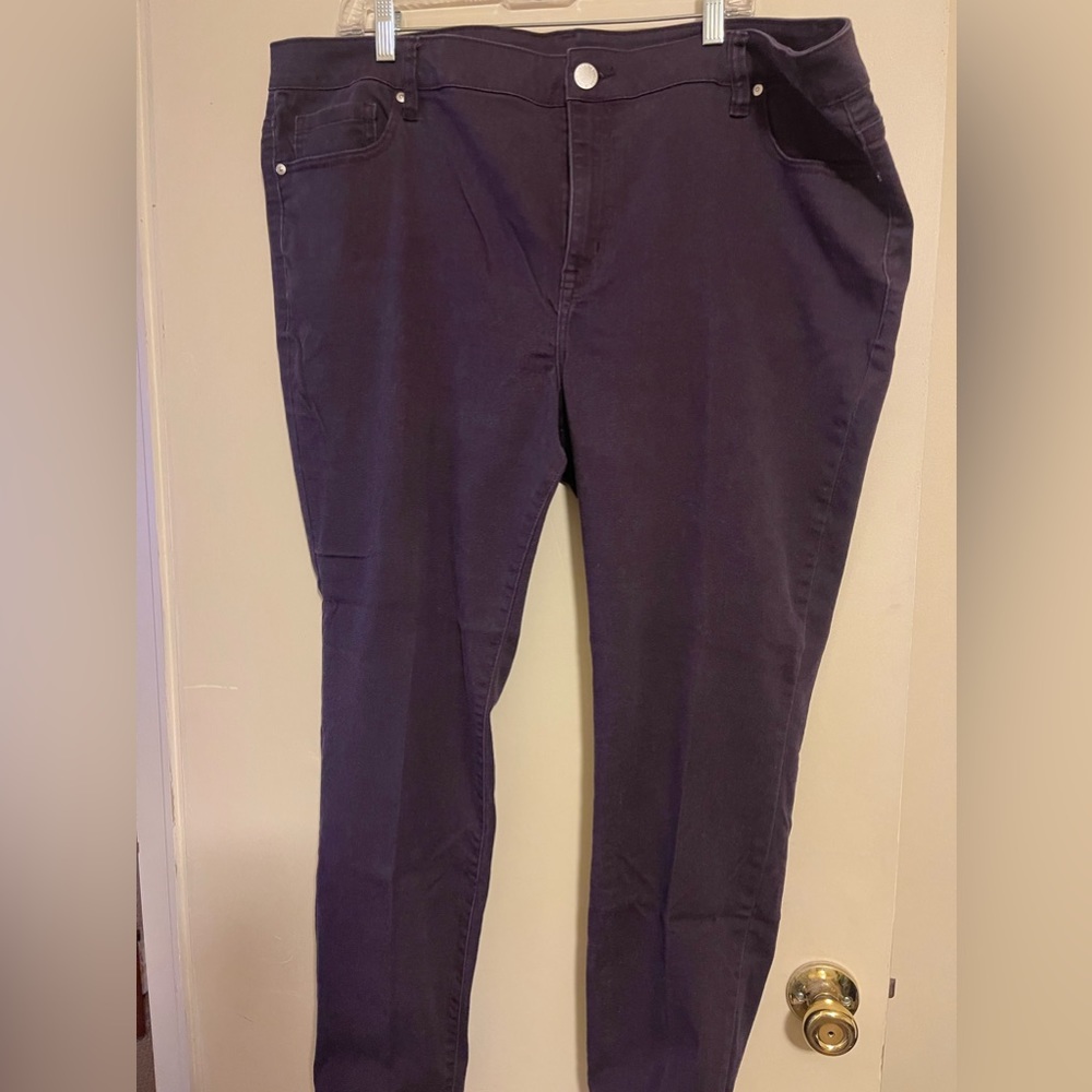 Lane Bryant relaxed wine color straight leg jeans